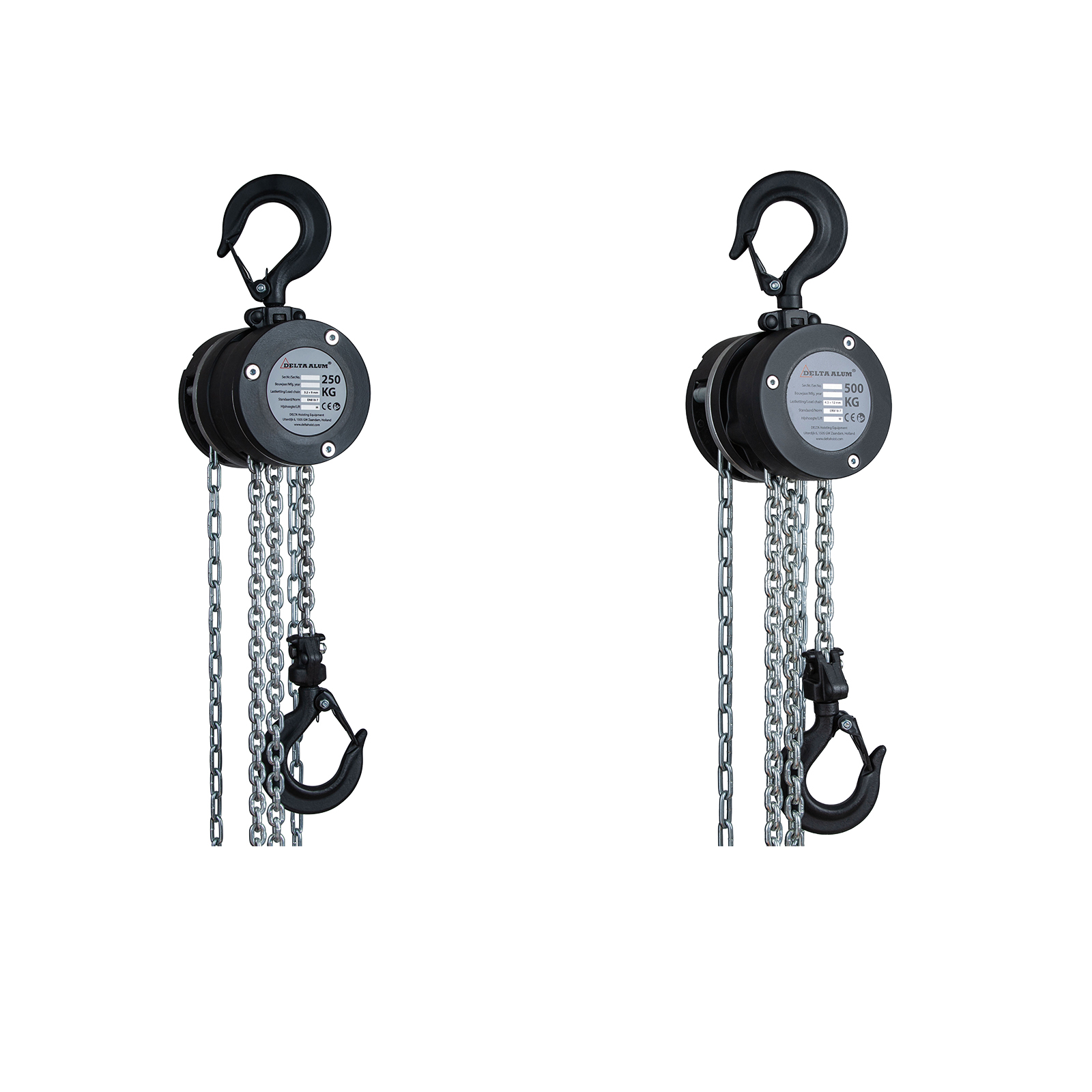 Delta Alum Stirnradkettenzug 360° Tragkraft 0,25-0,5t