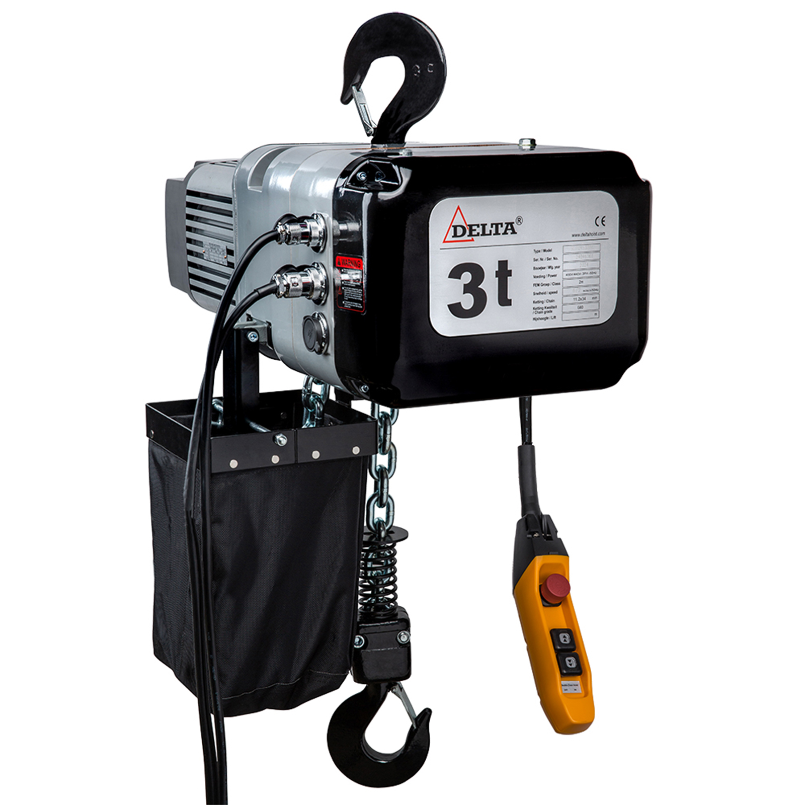 DELTA Elektrischer Kettenzug DTS – 400V - Tragkraft 3,0t Hubhöhe 3m 2 Geschwindigkeiten