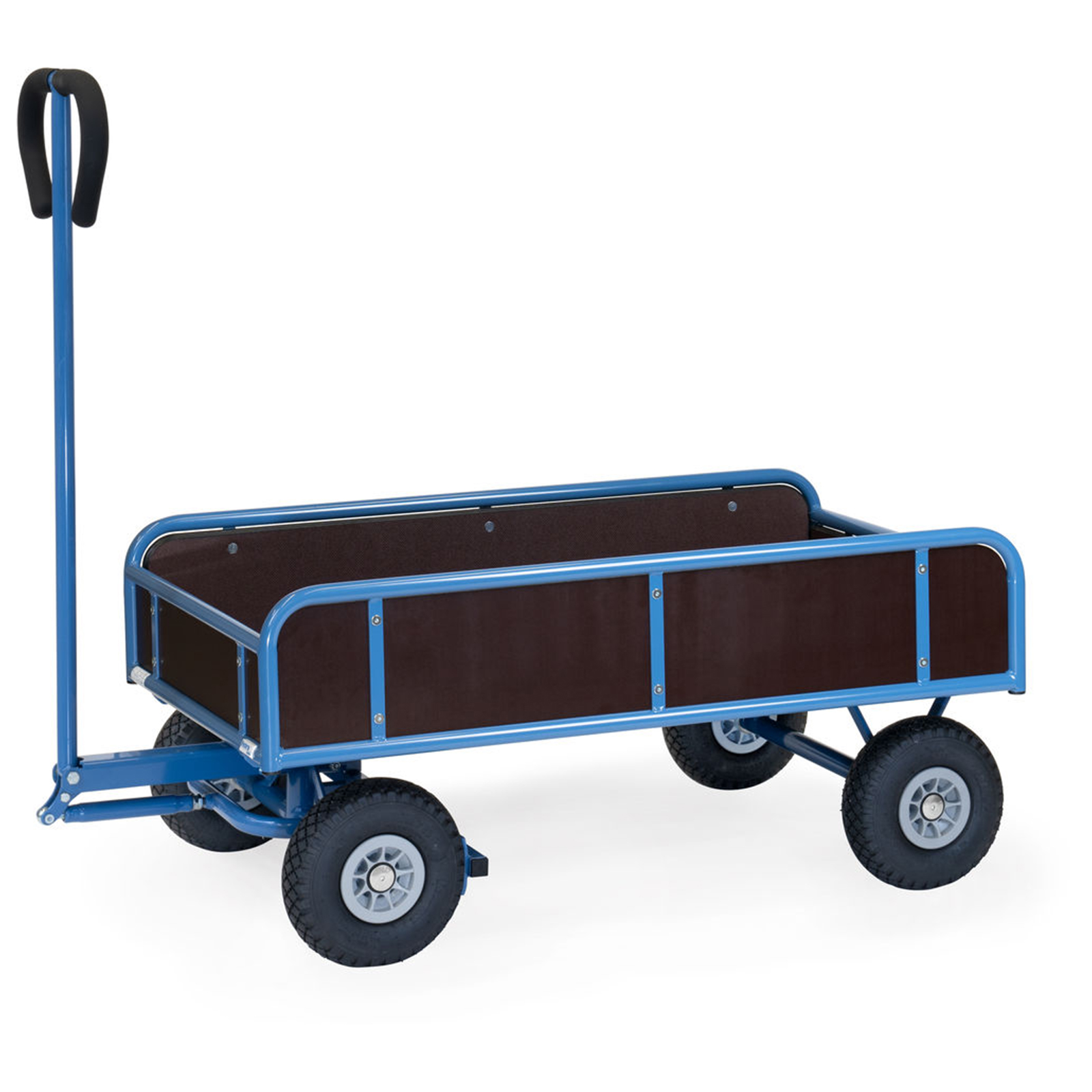 Fetra Handwagen 2-Achser mit 4 Wänden und Polyurethanbereifung, 1145x645mm Ladefläche