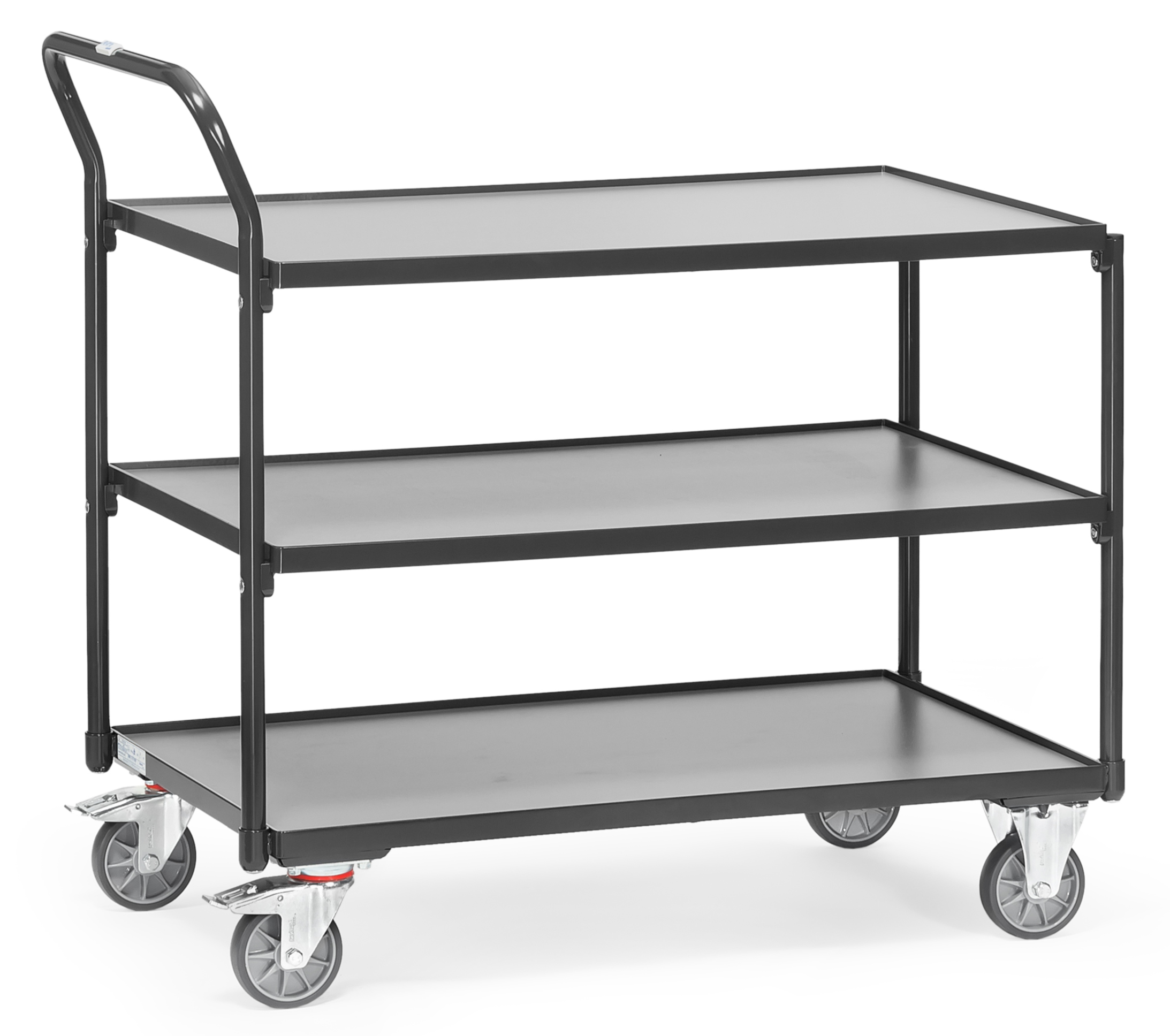 Fetra Tischwagen mit 3 Etagen 300kg Tragkraft Grey Edition