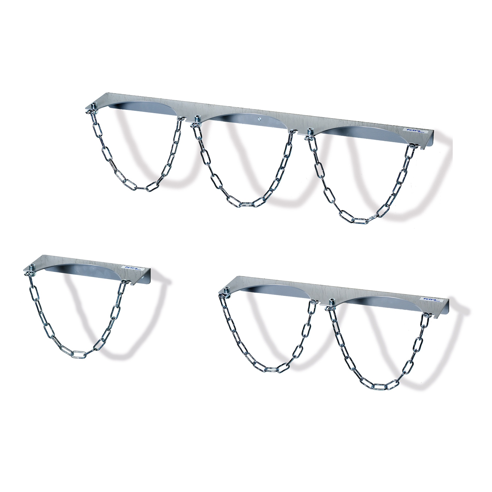 Fetra Stahlflaschen- Wandhalterung für 1-3 Flaschen