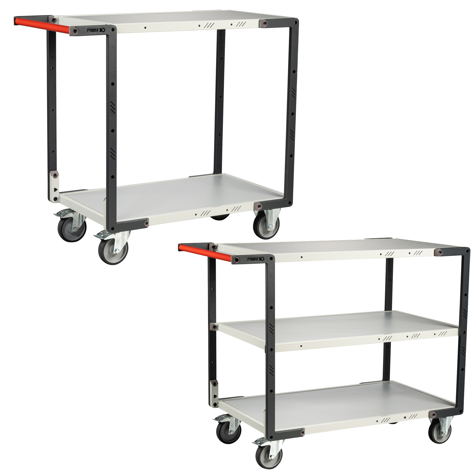 FIMM Tischwagen mit umklappbaren Bügel 2 oder 3 Etagen Tragkraft 250kg