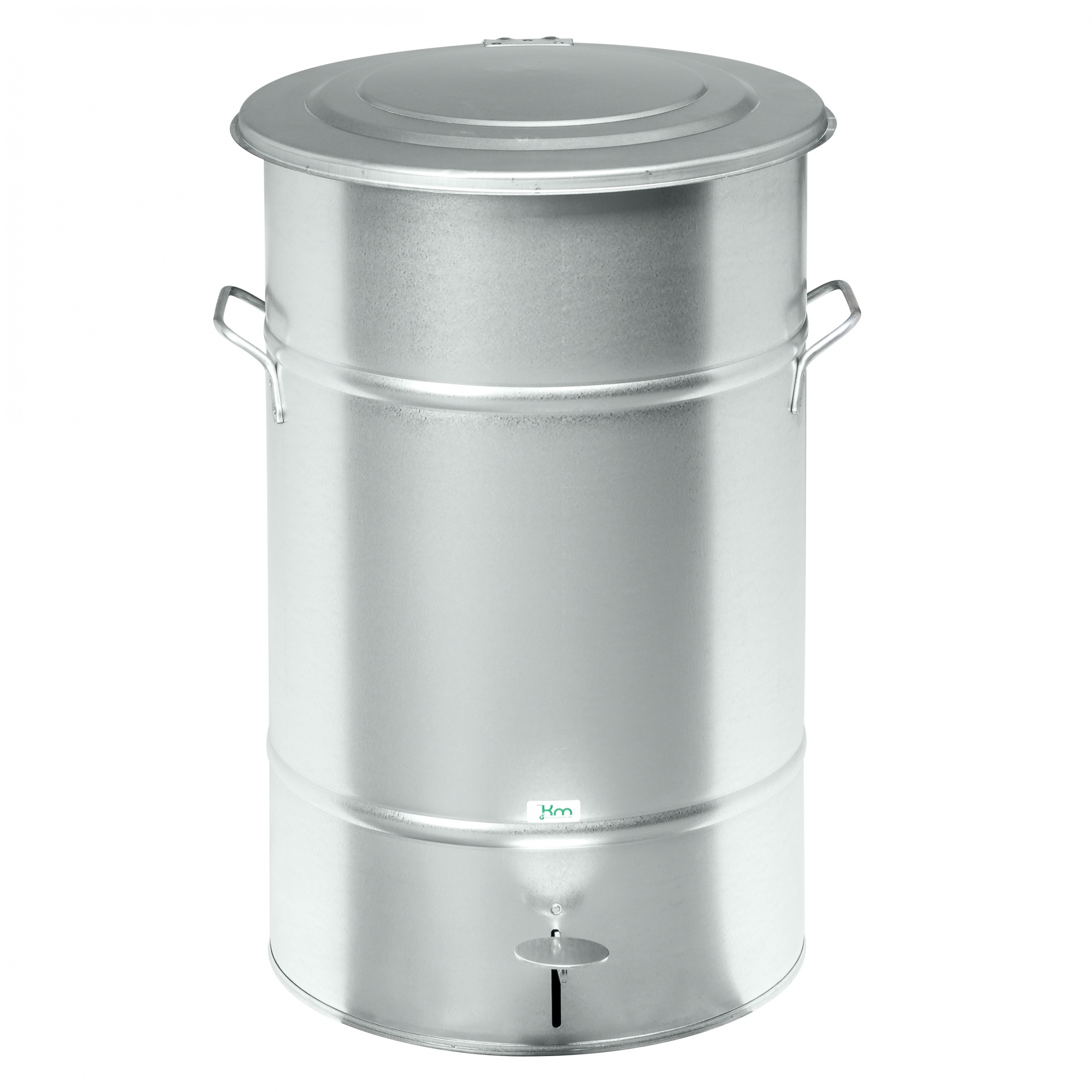 Kongamek Abfallbehälter, verzinkt aus Blech mit Fußpedal 30l Volumen