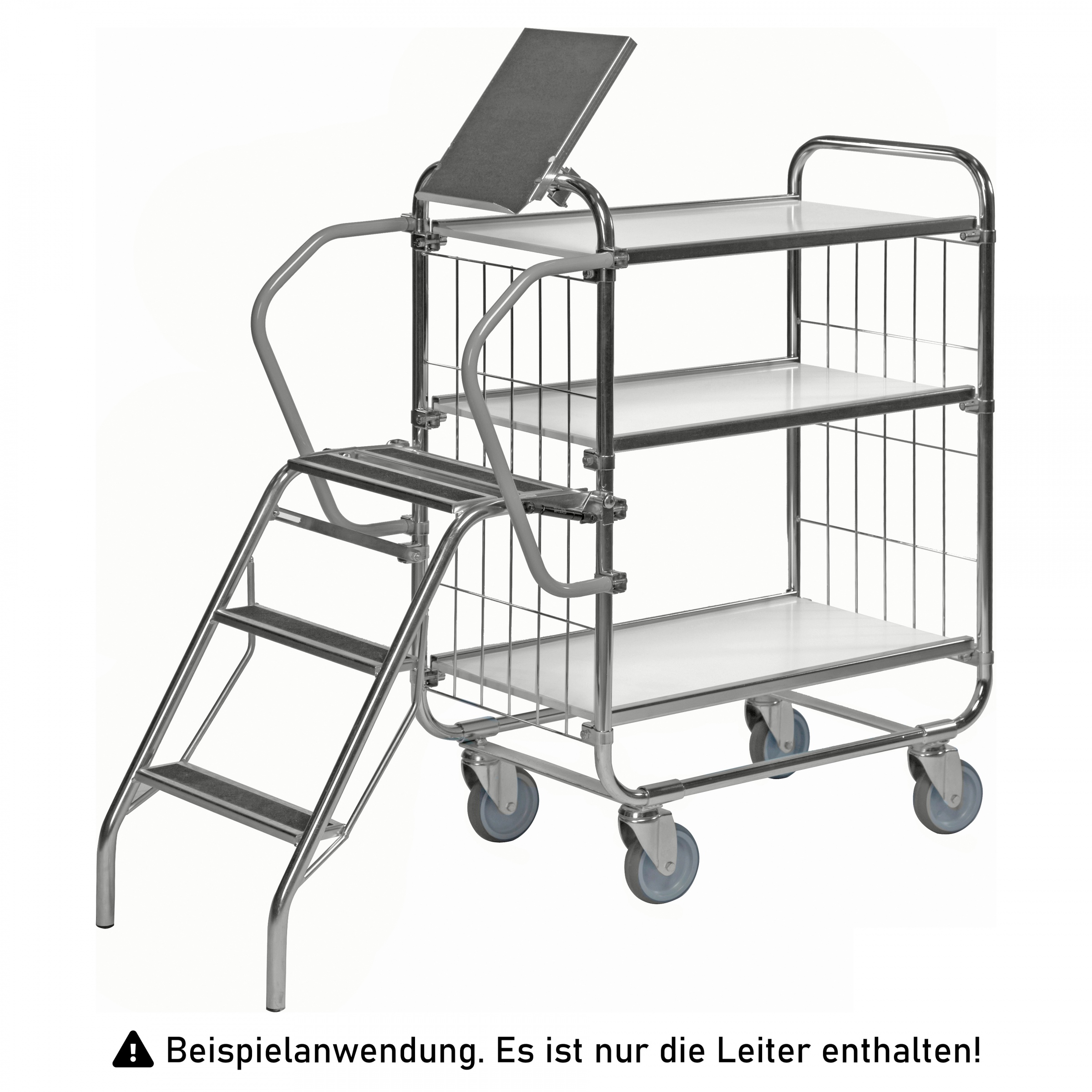 Kongamek Leiter als Zubehör für Kommissionierwagen Serie 8000