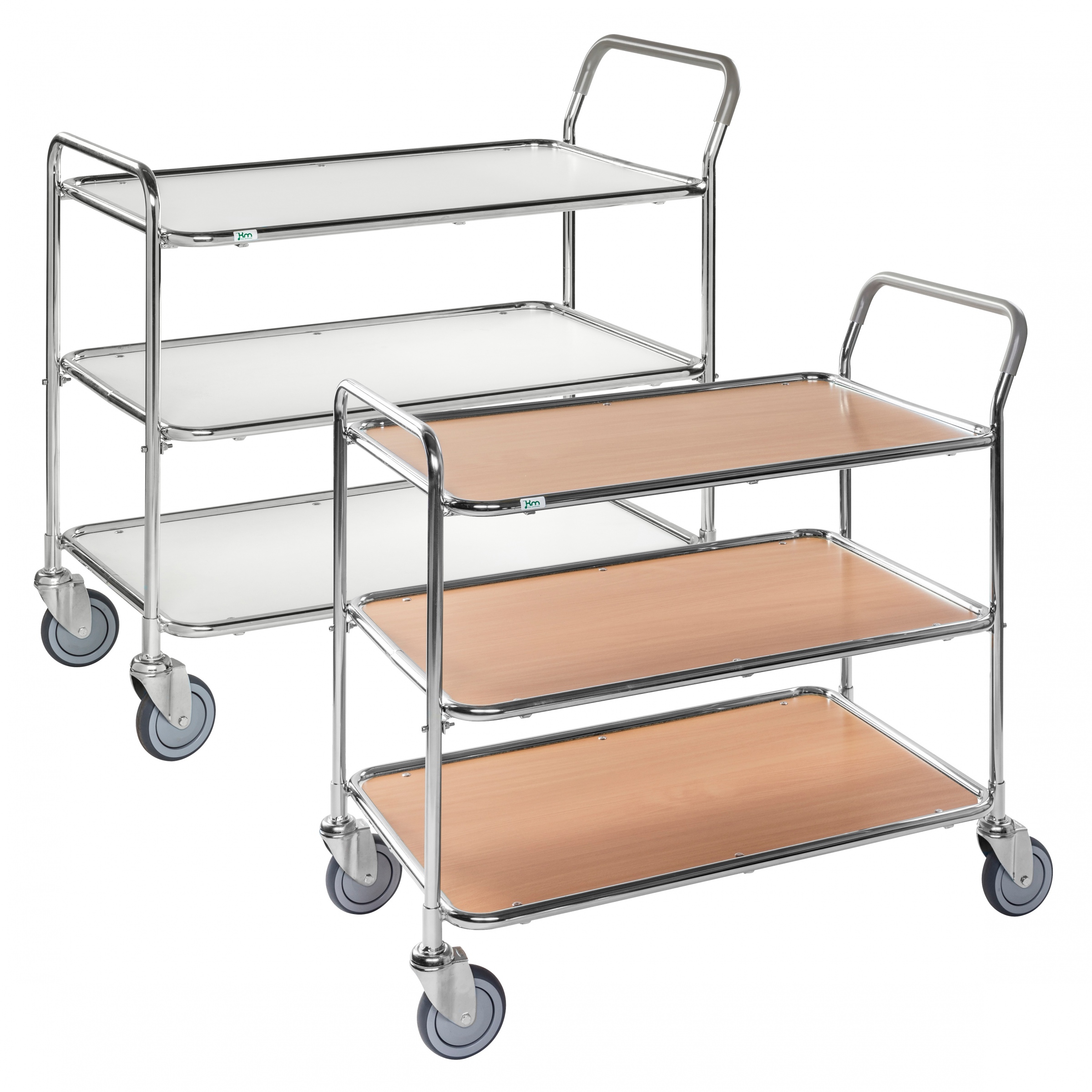 Kongamek Tischwagen mit verzinktem Rahmen 850x508mm Ladefläche und 3 Etagen