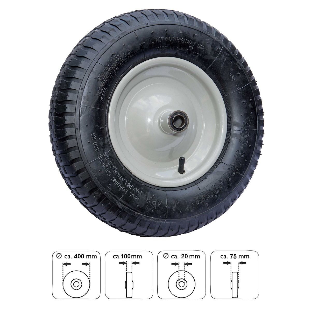 Pro-Bau-Tec Ersatzrad für Gartenschubkarre Art.-Nr. 10091