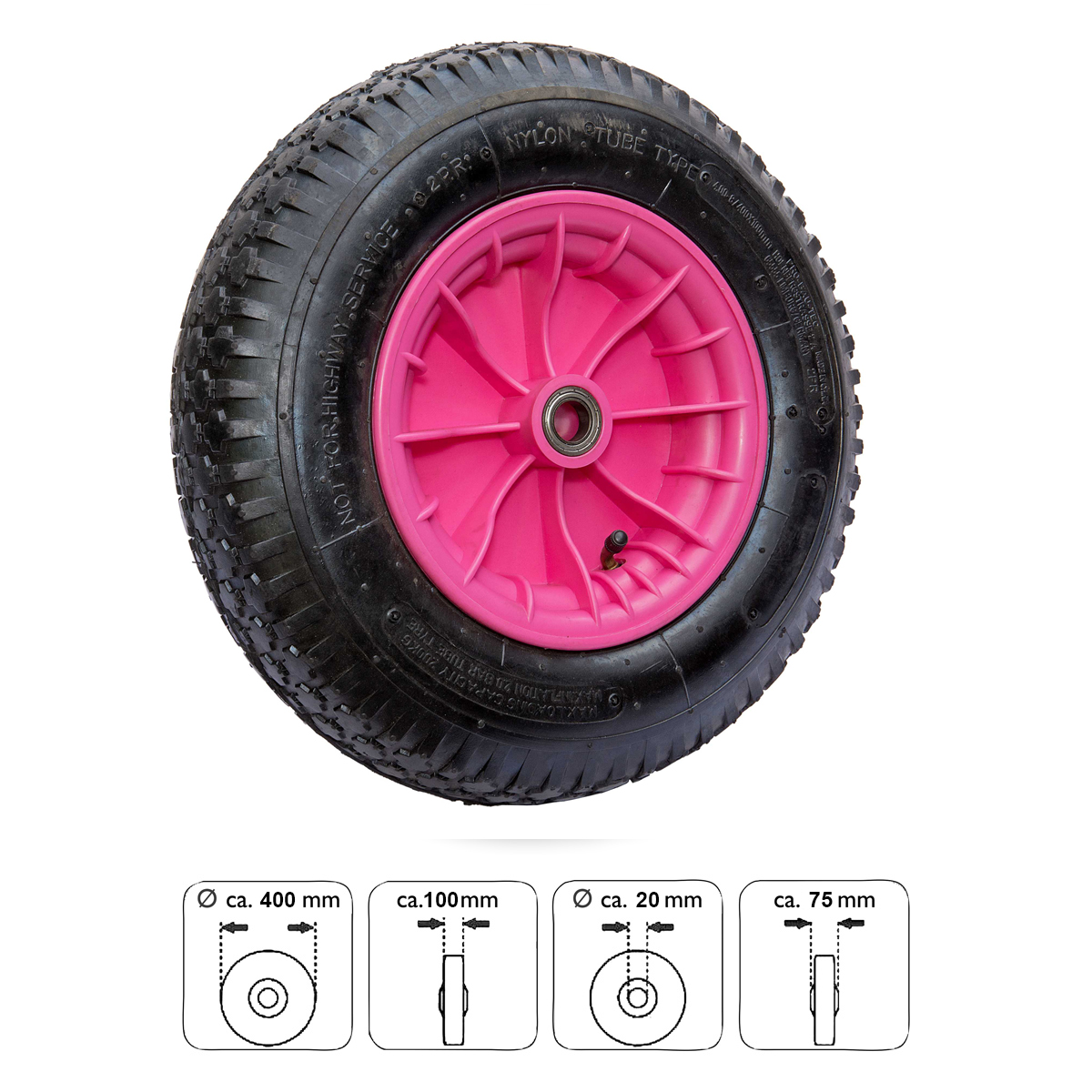 Pro-Bau-Tec Ersatzrad für Gartenschubkarre Art.-Nr. 10094