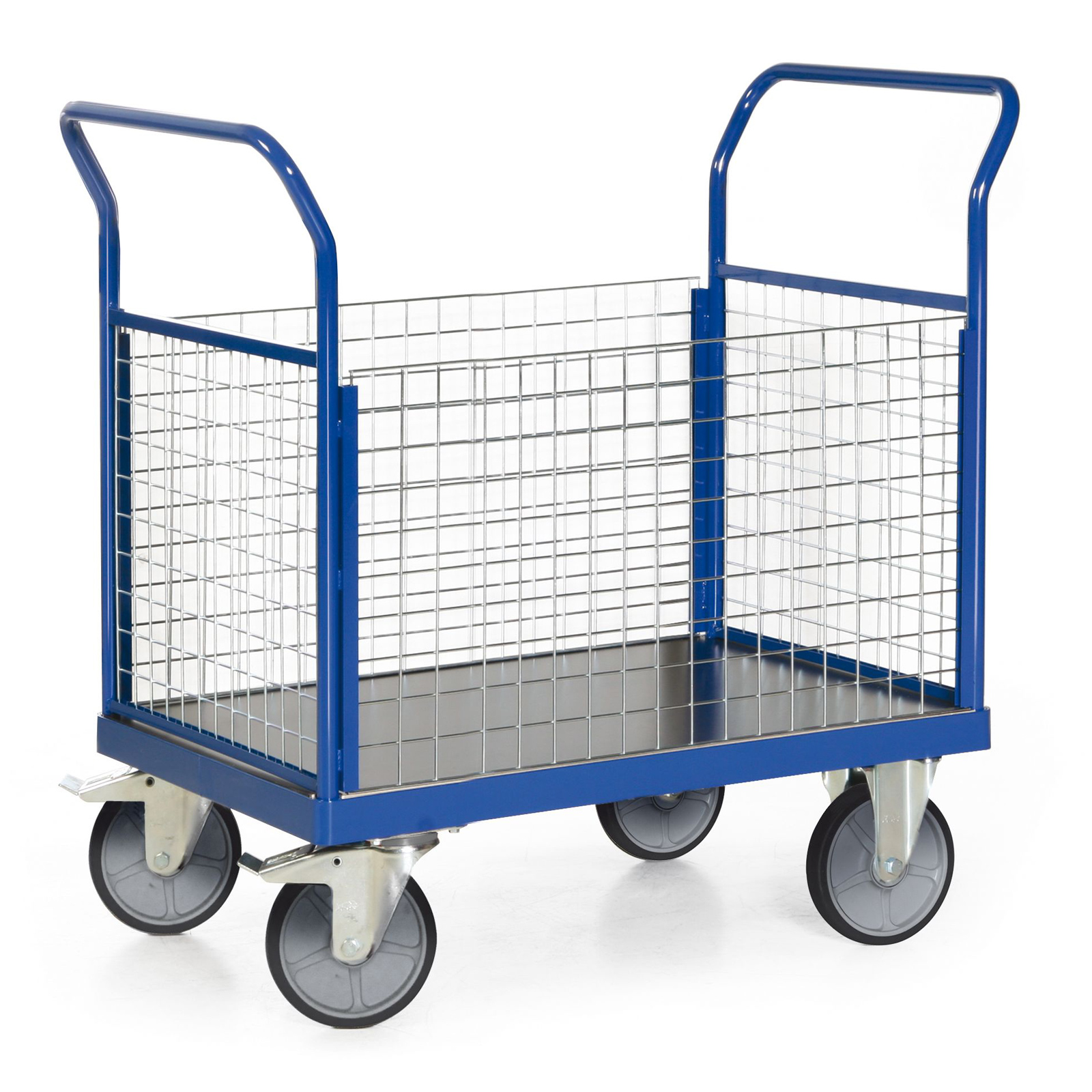 Protaurus Plattformwagen F600 mit 4 Gitterwänden ohne Bordkante 1000x600mm