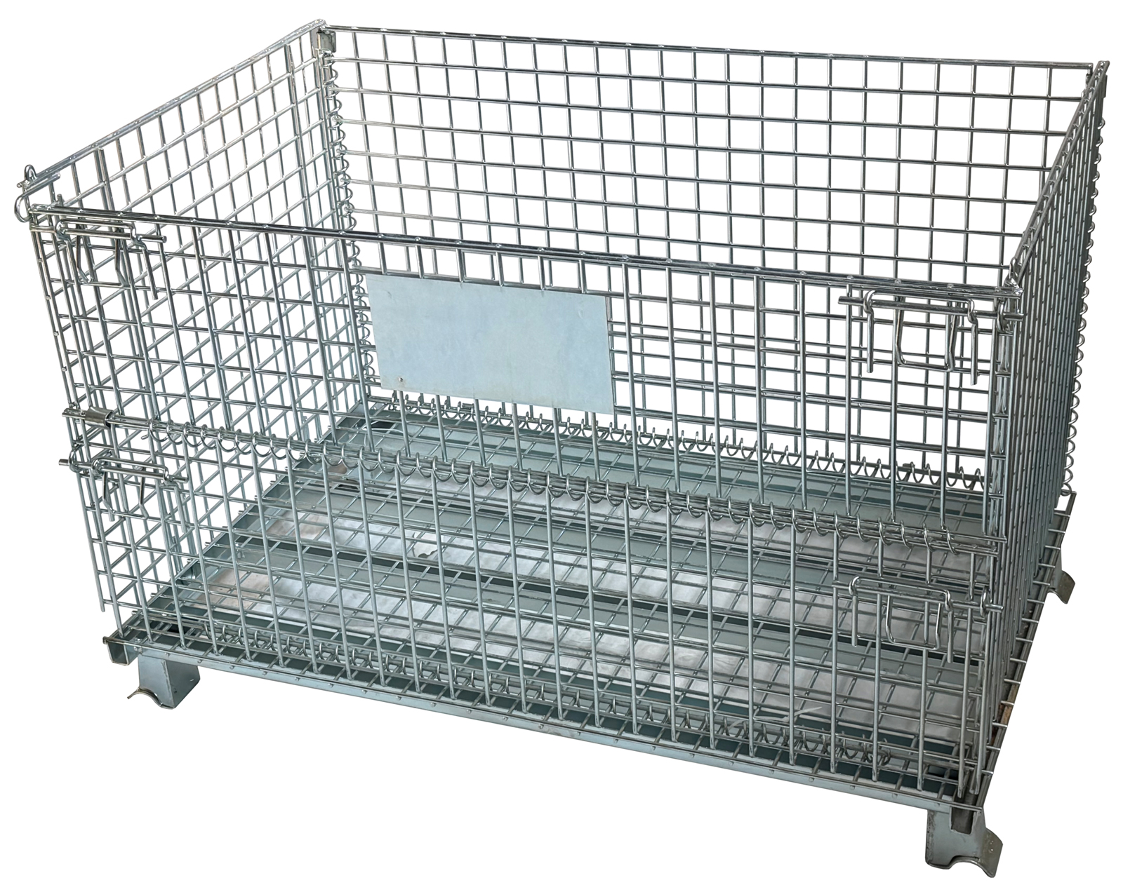 qteck faltbare Gitterbox 1200x800x800mm stapelbar und fahrbar