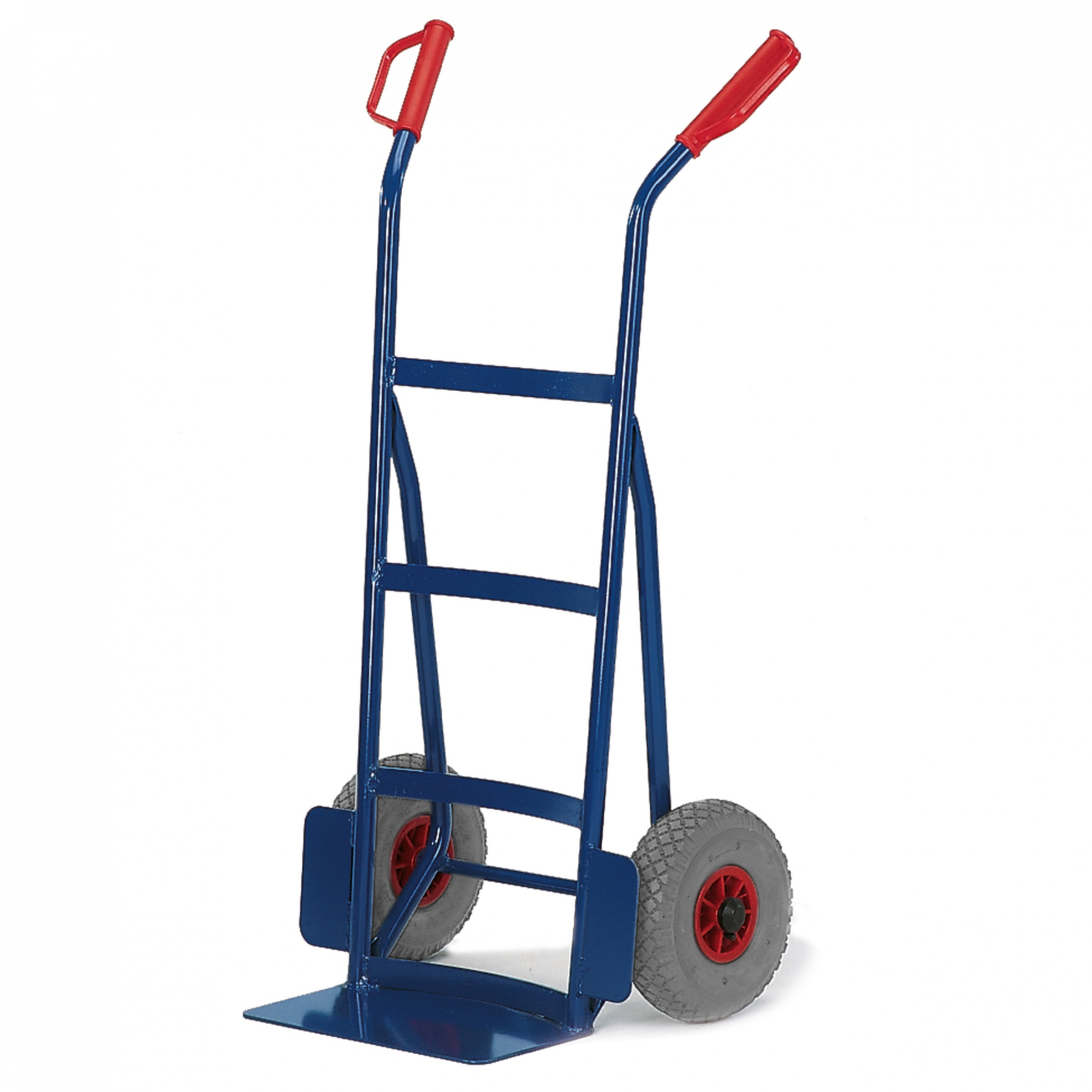 Rollcart Sackkarre -965- mit nach hinten gewölbtem Flacheisen an Schaufel 1200mm hoch Luftbereifung