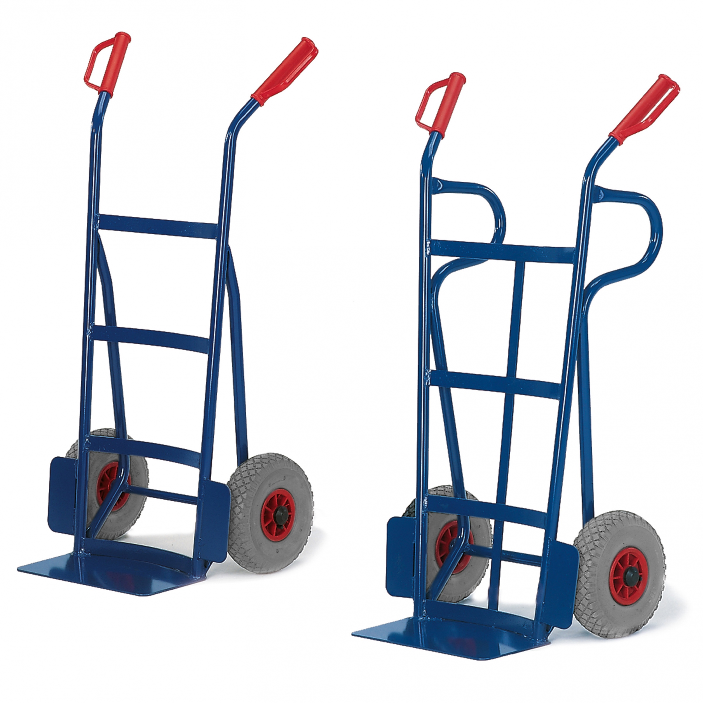 Rollcart Sackkarre -965/966- mit nach hinten gewölbtem Flacheisen an Schaufel Vollgummi/Luft