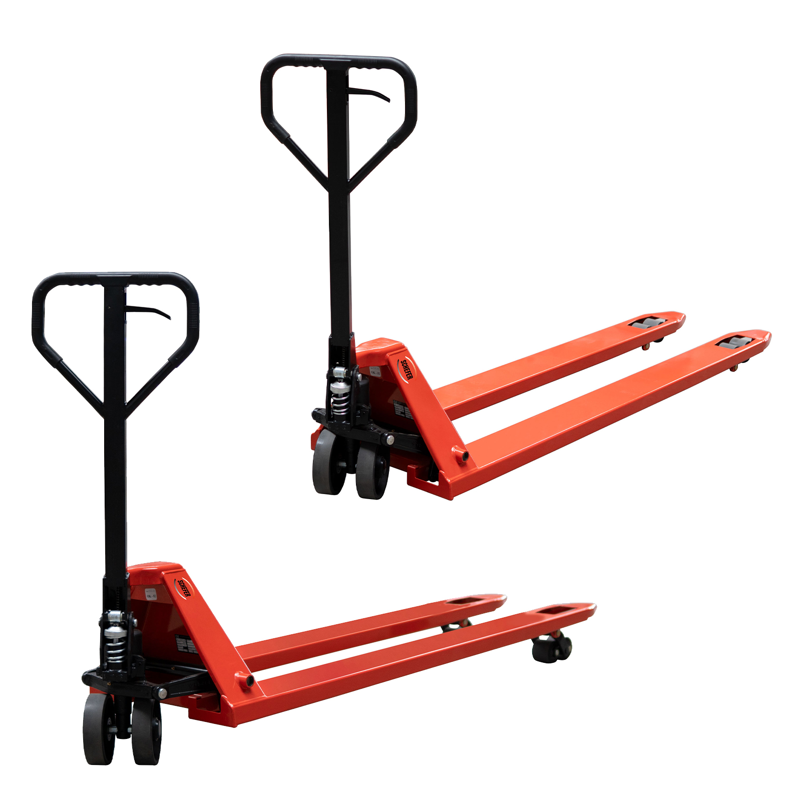 Schefer Gabelhubwagen Premium mit Schnellhub / Sonderlänge Tragkraft 2000kg