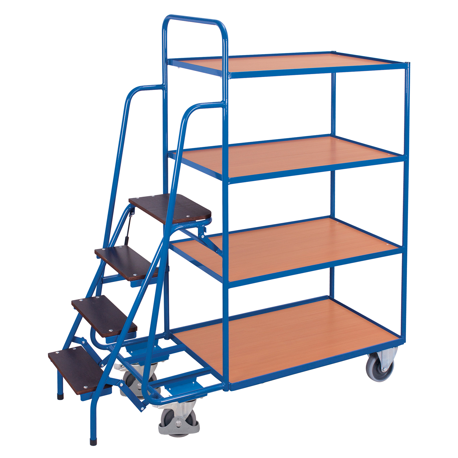VARIOfit Kommissionierwagen mit 4 Ladeflächen, hoch