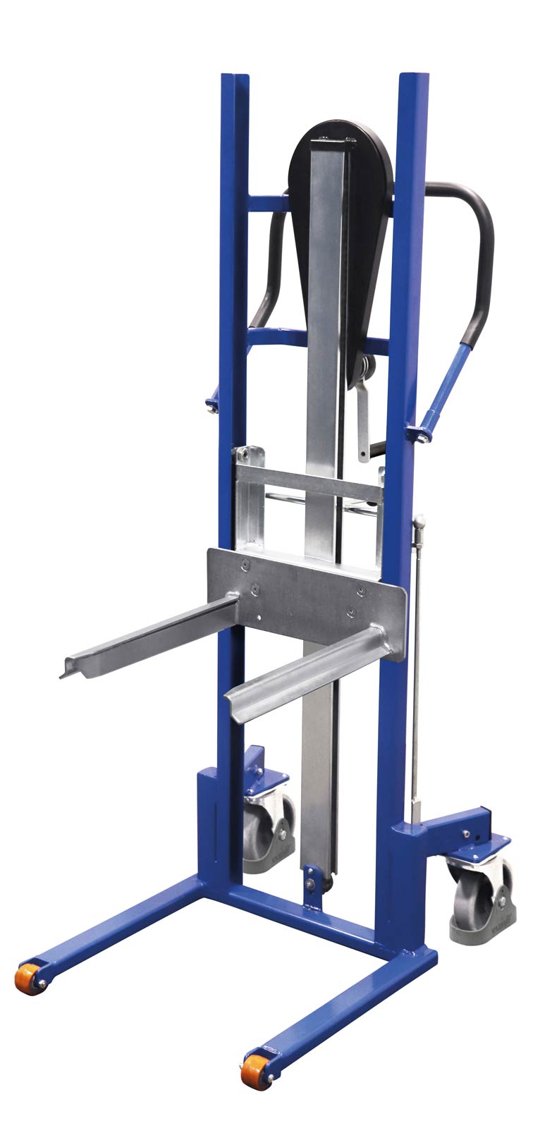 VARIOfit Materialheber mit Gabelzinken Tragkraft 250kg Thermoplastische Gummibereifung Enzianblau RAL 5010