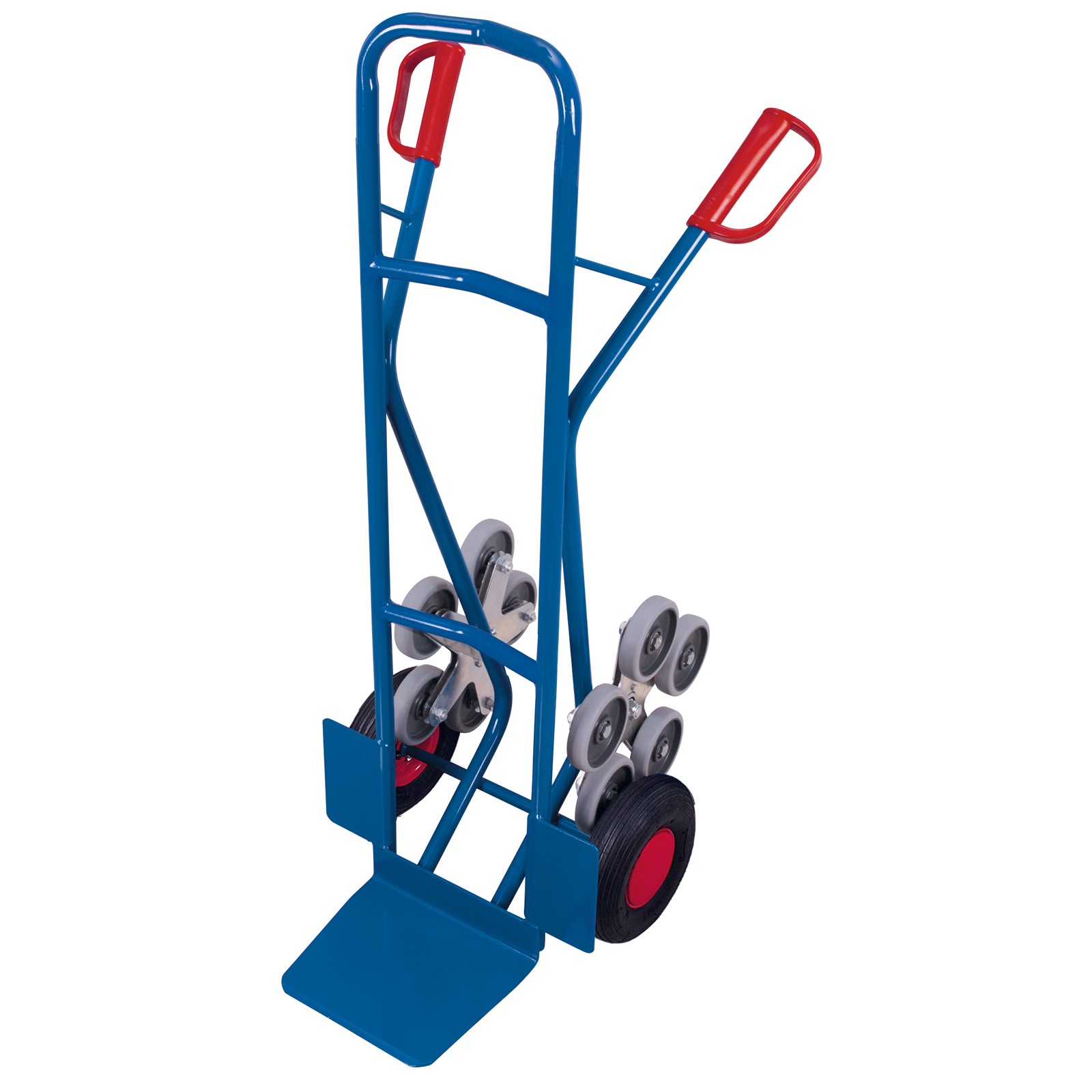 VARIOfit Treppenkarre 200kg Tragkraft gebogene Querstreben mit 2 fünfarmigen Radsternen