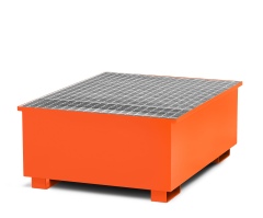 RR Industrietechnik Typ RTA-1 Auffangwannen für IBC aus Stahl mit Abfüllbereich RAL 2004 reinorange