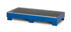 RR Industrietechnik Auffangwanne aus Stahl für 3x 200 Liter Fass mit Gitterrost