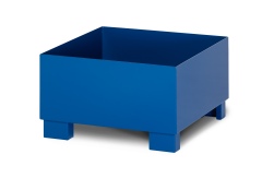RR Industrietechnik Auffangwanne aus Stahl für 1x 200 Liter Fass ohne Gitterrost RAL 5010 enzianblau