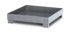 RR Industrietechnik Auffangwanne aus Stahl für 4x 200 Liter Fass ohne Gitterrost verzinkt