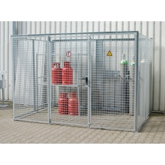 Bauer Gasflaschen-Container GFC-M5, ohne Dach Flügeltor für 104x Gasflaschen Ø 230 mm