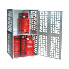 Bauer Gasflaschen-Depot GFD-L 1, verzinkt, 1 Tür, gelocht für 10x 11 kg-Gasflaschen