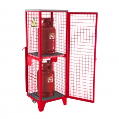 Bauer Gasflaschen-Depot GFD-R 2, Feuerrot, 2 Türen, Drahtgitter für 2x 11 kg-Gasflaschen