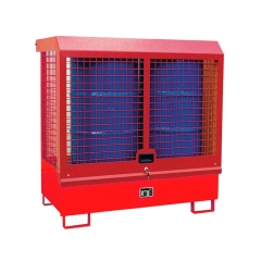 Bauer Gefahrstoff-Depot GD-C für Innenbereich mit Spritzschutzwand und Haube, Feuerrot