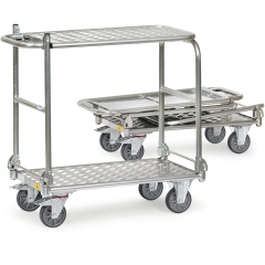Fetra ESD Klapptischwagen aus Alurohr mit Aluplattform 200kg Tragkraft