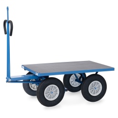Fetra Handpritschenwagen mit Zugöse und Polyurethanbereifung, 1200x800mm Ladefläche 750kg Tragkraft