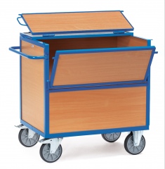 Fetra Holzkastenwagen mit Wänden, Boden und Decke aus Holz