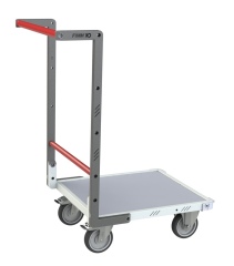 FIMM Plattformwagen mit festem Bügel und MDF-Platte Ablagefläche 550x495mm 250kg Tragkraft