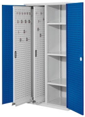 Kappes ®RasterPlan Vertikalschränke 1950x1000x600mm Modell 80 Lochplattentüren enzianblau