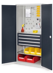 Kappes ®RasterPlan Schubladenschränke 1950x1000x600mm Lochplattentüren Modell 13 anthrazitgrau