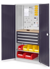 Kappes ®RasterPlan Schubladenschränke 1950x1000x600mm Schlitzplattentüren Modell 26 anthrazitgrau