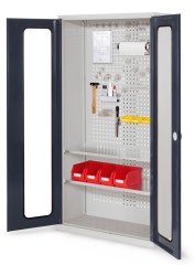 Kappes ®RasterPlan Werkzeugschrank 1950x1000m Modell 5 Tiefe 410mm Sichtfenstertüren anthrazitgrau