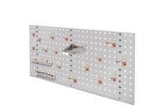 Kappes ®RasterPlan by ABAX Einsteigerset #6 1x Lochplatte 1000x450mm 1x Werkzeughaltersortiment 18-teilig Lichtgrau RAL 7035