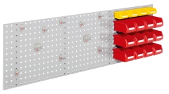 Kappes ®RasterPlan Kombiplattenset #2 1x Lochplatte 1500x450mm 1x Zubehörsortiment 26-teilig Lichtgrau RAL 7035