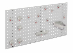 Kappes ®RasterPlan Einsteigerset #1 1x Lochplatte 1000x450mm 1x Werkzeughaltersortiment 15-teilig Lichtgrau RAL 7035