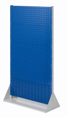 Kappes ®RasterPlan Stellwände doppelseitig Größe #5 - 8x Lochplatten 2x Schlitzplatten Enzianblau RAL 5010