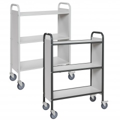 Kongamek Archivwagen mit 2 Böden 780x345x1115mm 150kg Tragkraft, Bremse und Gummibereifung Ø100mm