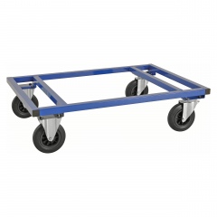 Kongamek Palettenwagen in blau 305mm hoch mit Bremse für Euro-Paletten 1200x800mm