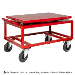 Kongamek Schwenkteller 1338x810x152mm in rot als Zubehör für Palettenwagen