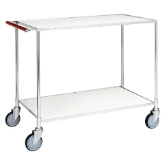 Kongamek Tischwagen in weiss, verzinkt mit Komfort- Griff 1000x580x850mm