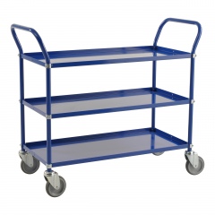 Kongamek Etagenwagen mit 3 Böden 900x440mm in Blau mit Bremse