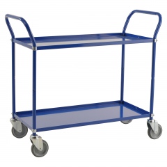 Kongamek Etagenwagen mit 2 Böden 900x440mm in Blau mit Bremse