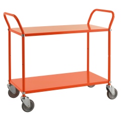 Kongamek Etagenwagen mit 3 Böden 900x440mm in Orange ohne Bremse