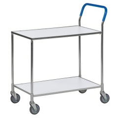 Kongamek Tischwagen mit Bremse in weiss mit 850x435mm Ladefläche