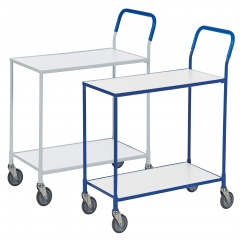 Kongamek Tischwagen mit pulverbeschichtetem Gestell, wahlweise mit Bremse 760x430mm Ladefläche