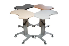 Höhenverstellbarer mobiler Schreibtisch SMART 800 Ergo Desk SCHWARZ