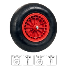 Pro-Bau-Tec PU Ersatzrad für Gartenschubkarre Art.-Nr. 10089, 10092, 10093 & 10094